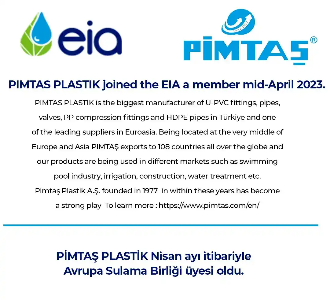Pimtaş Plastik se convierte en miembro de la Asociación Europea de Regantes