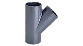 UH-PVC 45° Yapıştırma Muflu Te (Çatal)